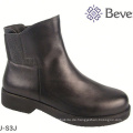 Schwarzer Leder Cowboy Reitstiefel